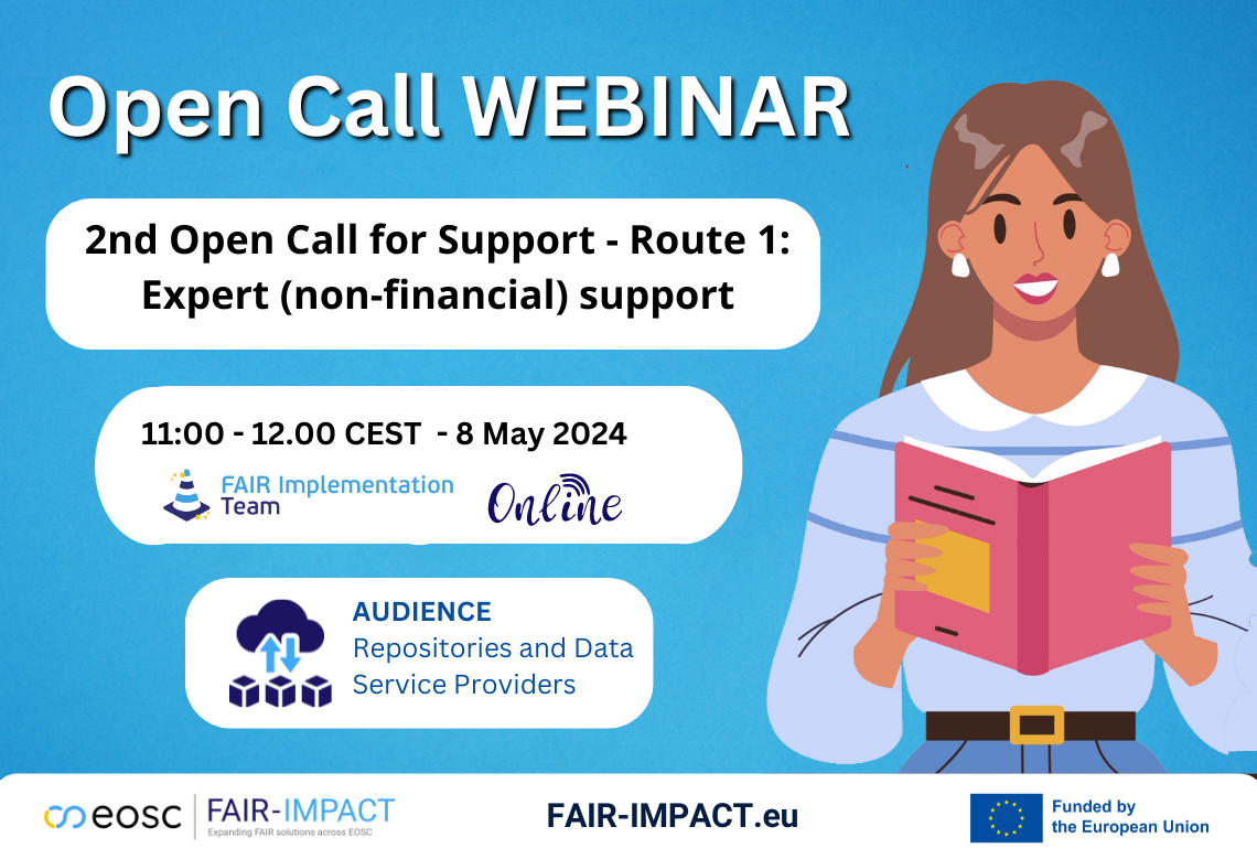 FAIR-IMPACT's 2nd open call for Route 1 expert support (non-financial) 