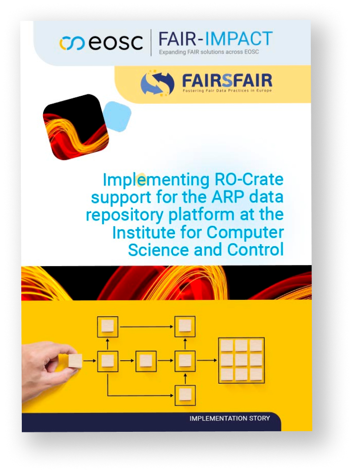 Implementing RO-Crate support for the ARP data repository platform at the Institute for Computer Science and Control