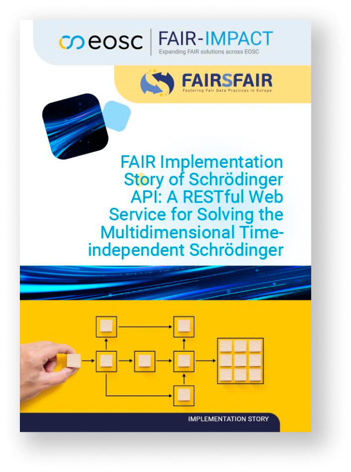 ImplementationStoryCover_FAIR Implementation Story of Schrödinger API: A RESTful Web Service for Solving the Multidimensional Time independent Schrödinger 