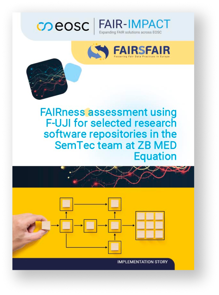 ImplementationStoryCover_FAIRness assessment using F-UJI for selected research software repositories in the SemTec team at ZB MED Equation