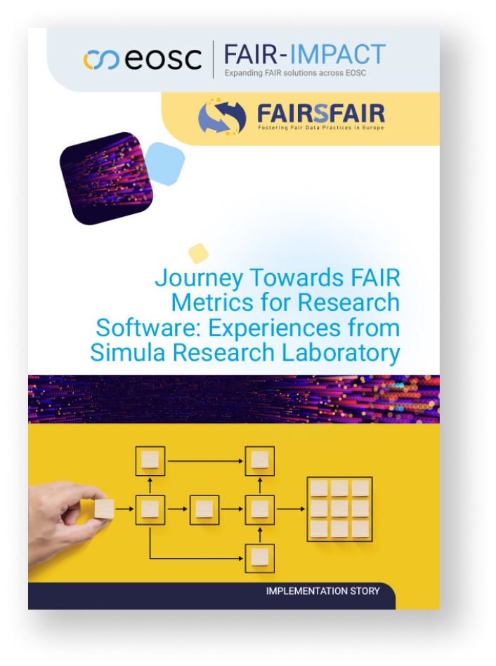 ImplementationStoryCover_Journey Towards FAIR Metrics for Research Software: Experiences from Simula Research Laboratory