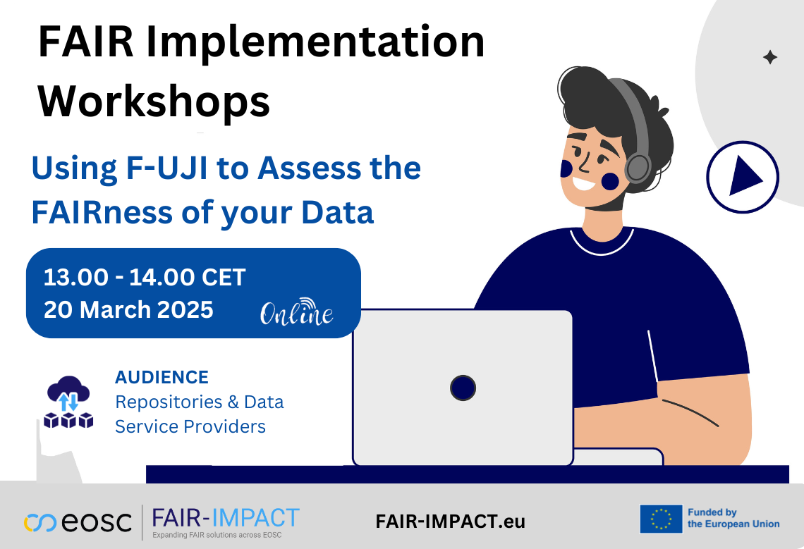 FAIR Implementation Workshops webpage Using F-UJI to Assess the FAIRness of your Data