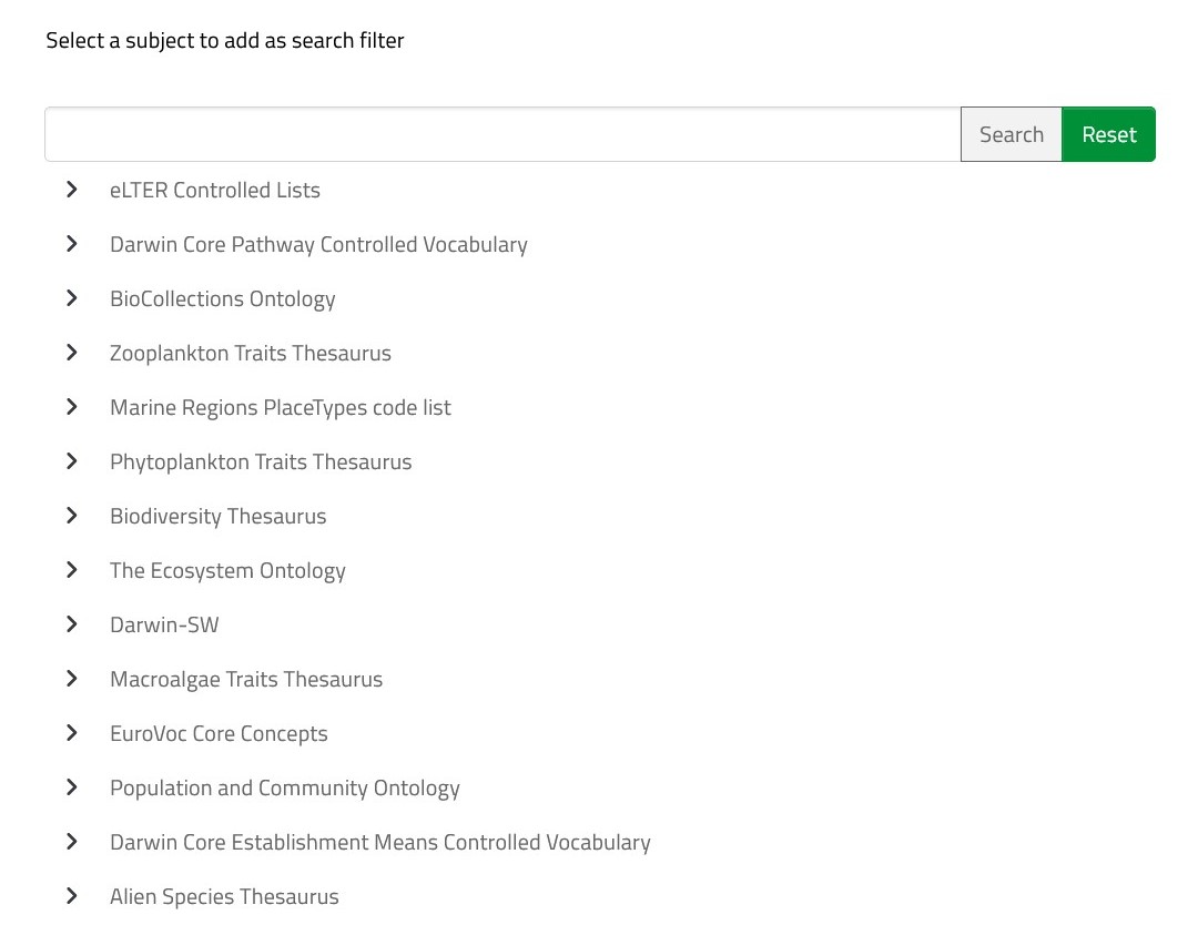 Data Portal wizard. Point of access for semantic artefacts published within EcoPortal