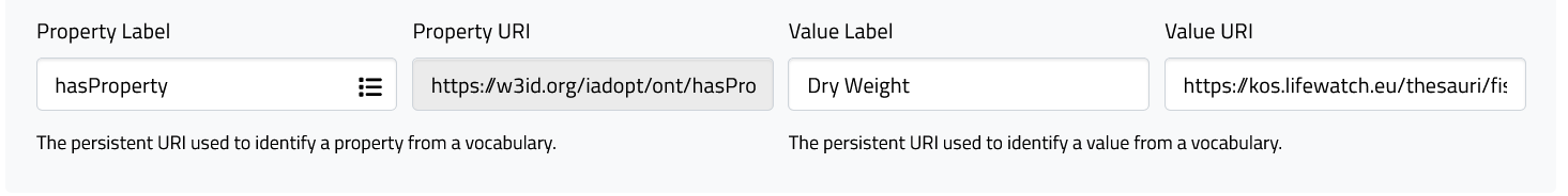 example of data table's 