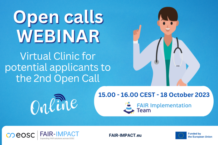 Workshop: FAIR-IMPACT’s virtual clinic for potential applicants to the second open call for support